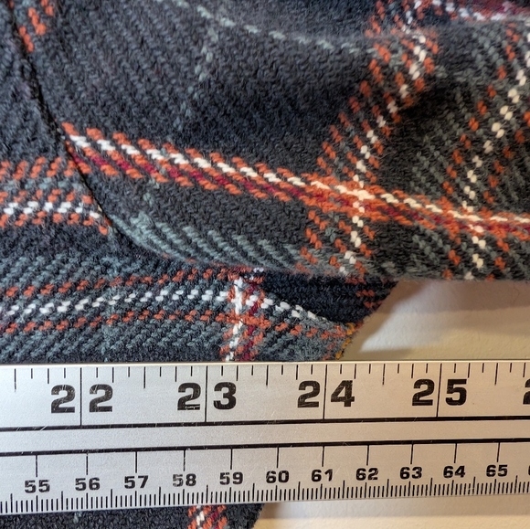 UNTUCKit Reverdy Thick Cotton Plaid Flannel Black Orange Fall Button Down XL Men - Picture 10 of 11